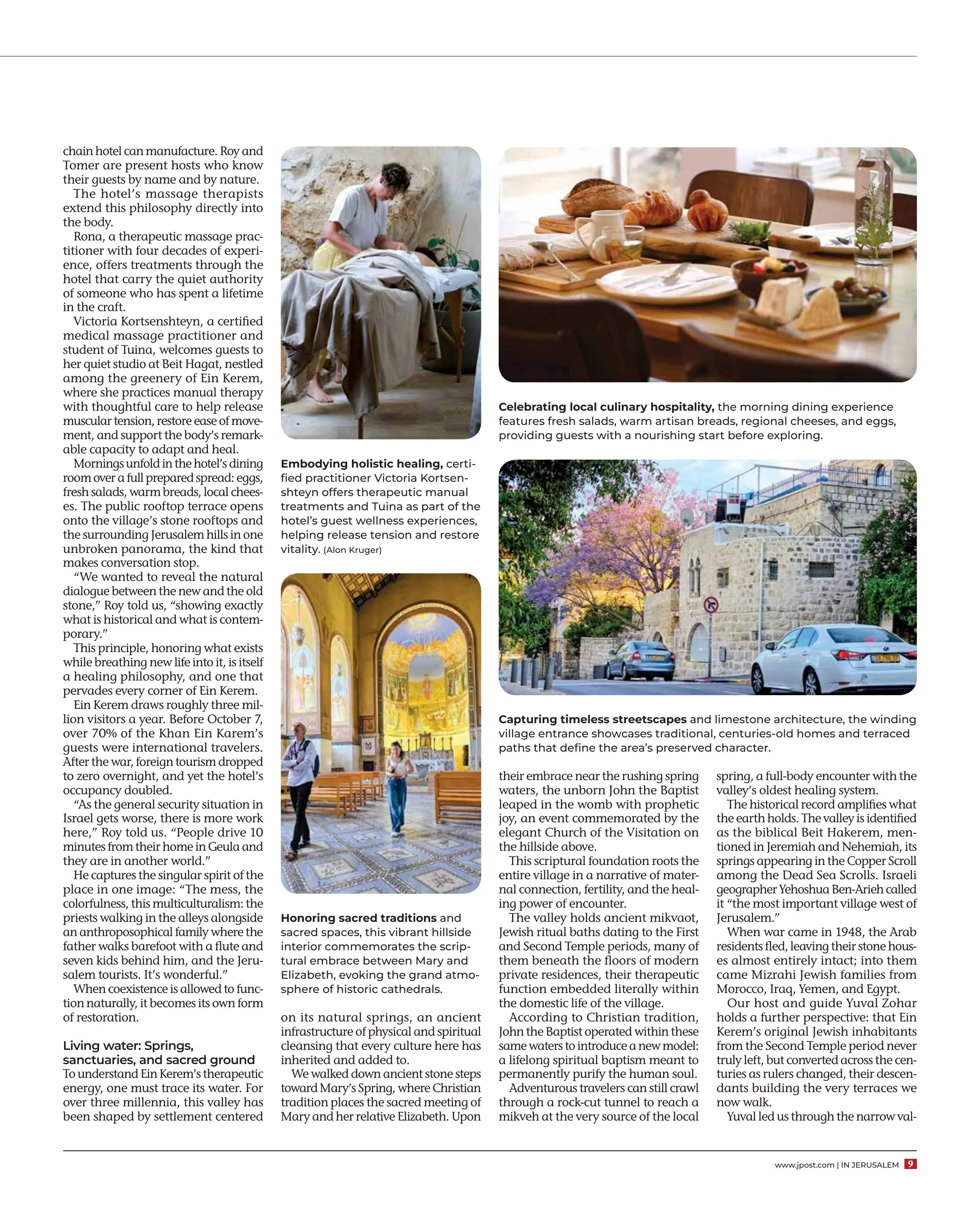 עמוד 9 במגזין inJerusalem של The Jerusalem Post, עם הפסקה על ויקטוריה קורצנשטיין מסומנת